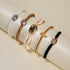 Natürliche Kauri-Muschel | Gold | Cremefarbenes Makramee-Armband